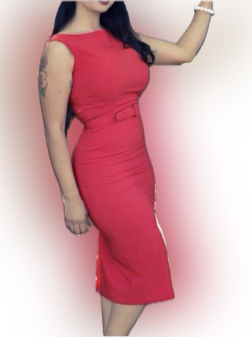 Vintage Bettie Page dress Red Sm stop starring